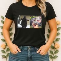 Moo Deng Hippo And Baby Penguin Pesto Women's T-Shirt thumb 2