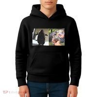 Moo Deng Hippo And Baby Penguin Pesto Kids Hoodie thumb 4