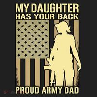 My Daughter Has Your Back Funny Gift Proud Army Dad Military Father Gift Hat thumb 2