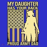 My Daughter Has Your Back Funny Gift Proud Army Dad Military Father Gift Hoodie thumb 2
