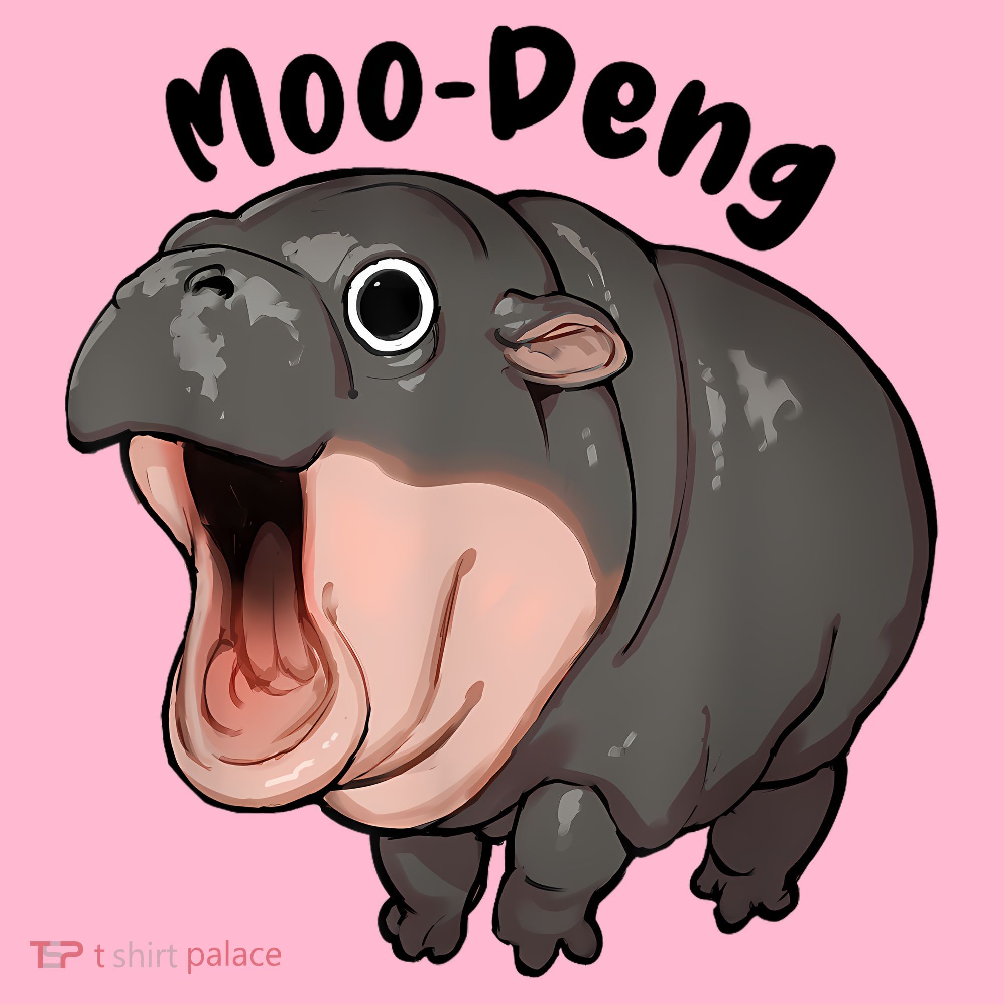 Moo Deng Hippo Baby Pigmy Hippopotamus Zoo Family Coaster