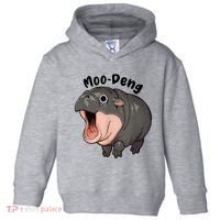 Moo Deng Hippo Baby Pigmy Hippopotamus Zoo Family Toddler Hoodie thumb 0