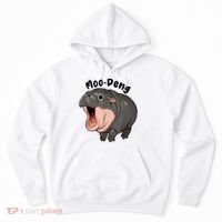 Moo Deng Hippo Baby Pigmy Hippopotamus Zoo Family Hoodie thumb 0