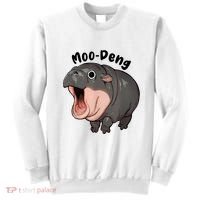 Moo Deng Hippo Baby Pigmy Hippopotamus Zoo Family Sweatshirt thumb 0