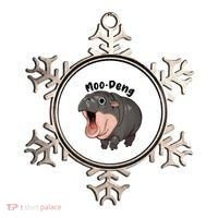 Moo Deng Hippo Baby Pigmy Hippopotamus Zoo Family Ornament thumb 0