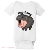 Moo Deng Hippo Baby Pigmy Hippopotamus Zoo Family Baby Bodysuit thumb 0