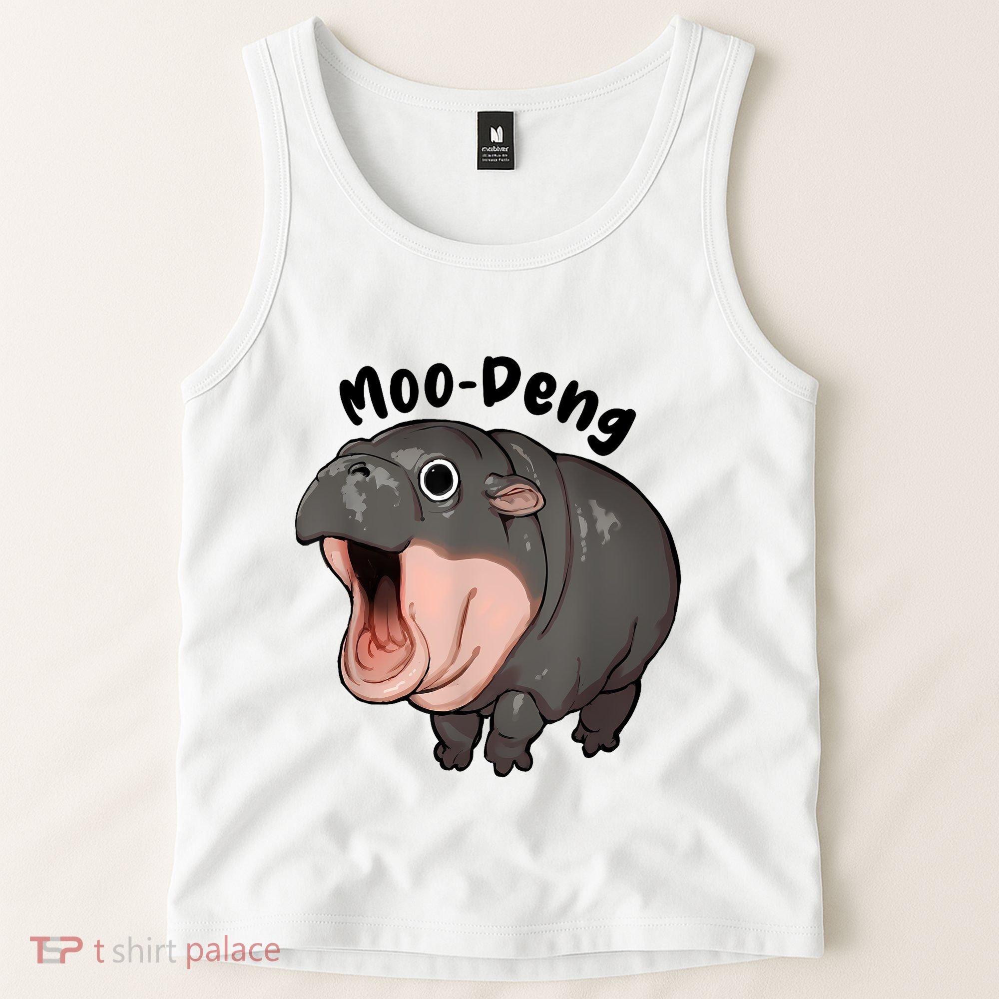 Moo Deng Hippo Baby Pigmy Hippopotamus Zoo Family Tank Top
