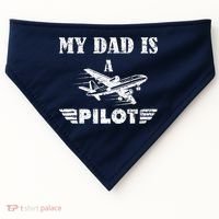My Dad Is A Pilot Airplane Aviation Pilot's Aeroplane USA-Made Doggie Bandana thumb 0