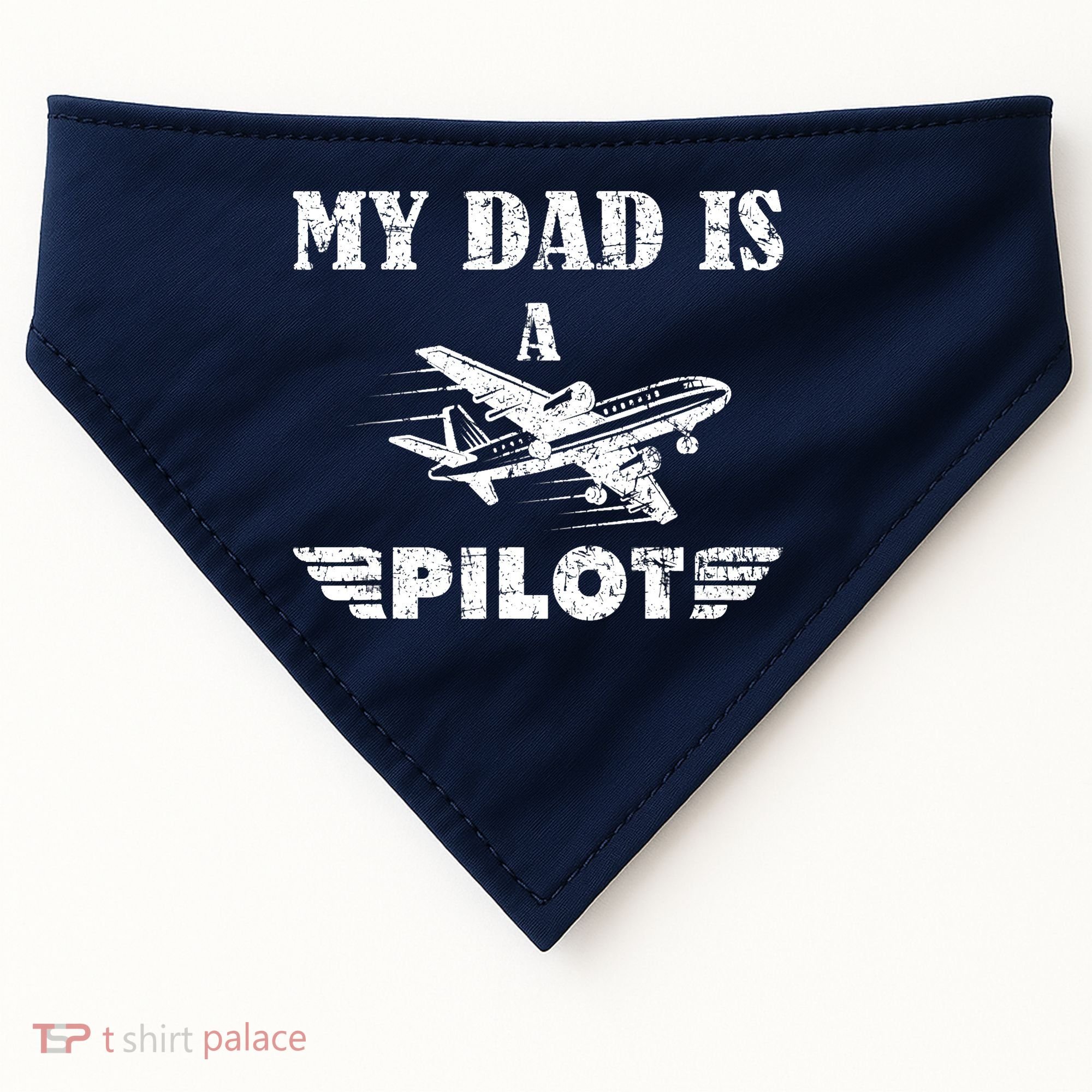 My Dad Is A Pilot Airplane Aviation Pilot's Aeroplane USA-Made Doggie Bandana