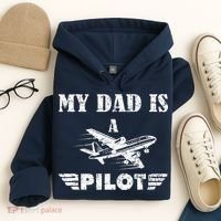 My Dad Is A Pilot Airplane Aviation Pilot's Aeroplane Hoodie thumb 4