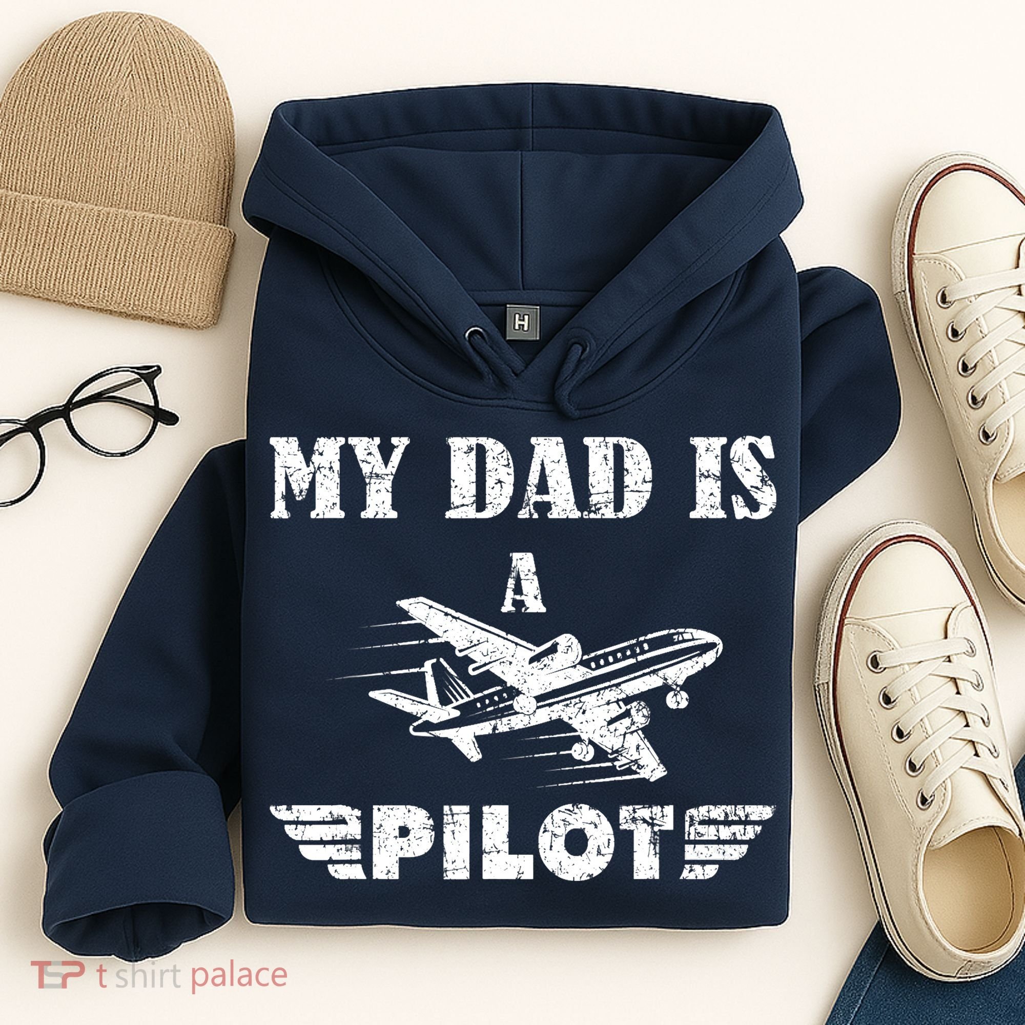 My Dad Is A Pilot Airplane Aviation Pilot's Aeroplane Hoodie