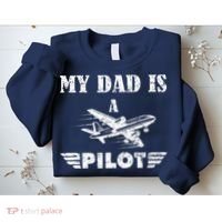 My Dad Is A Pilot Airplane Aviation Pilot's Aeroplane Sweatshirt thumb 2