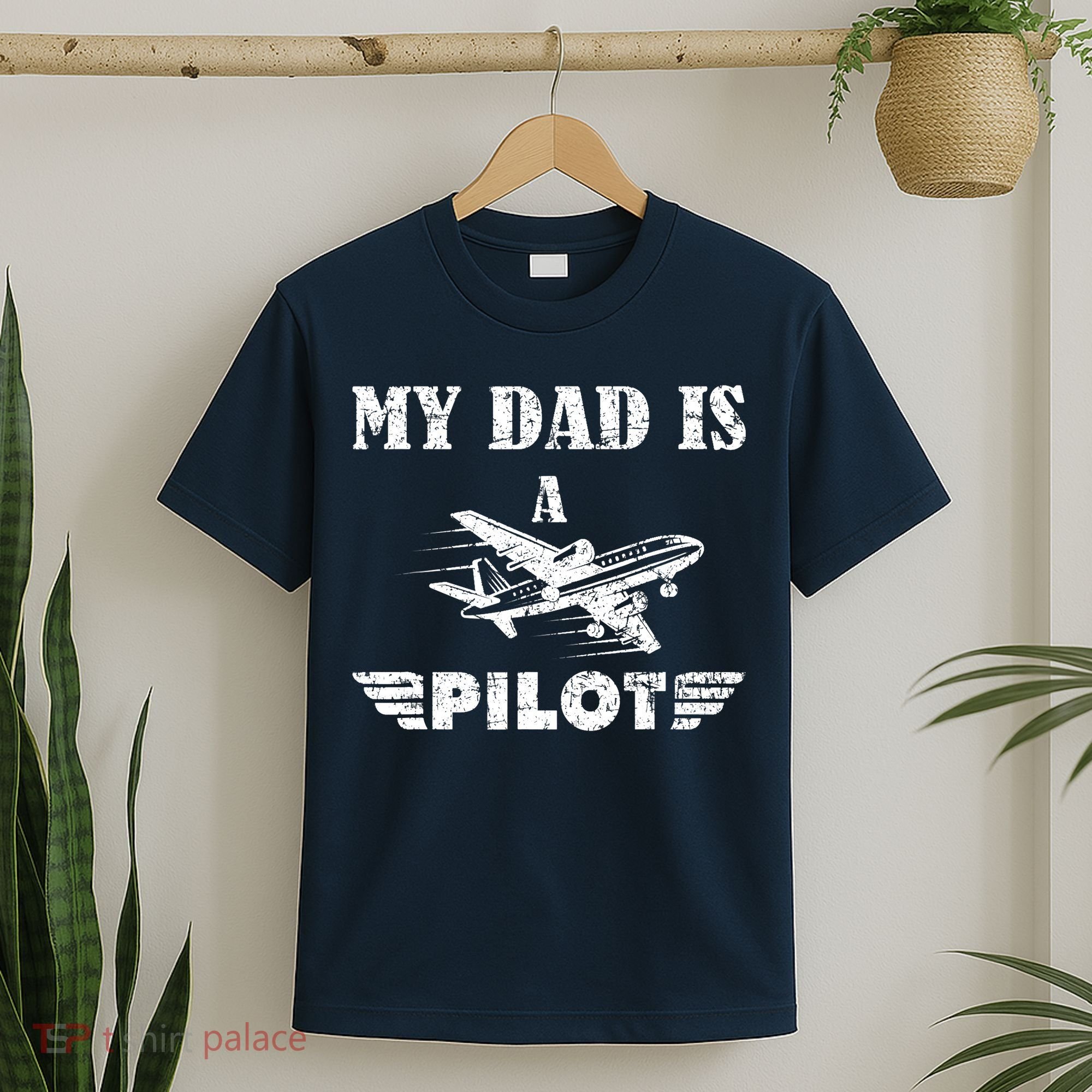 My Dad Is A Pilot Airplane Aviation Pilot's Aeroplane T-Shirt