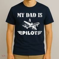 My Dad Is A Pilot Airplane Aviation Pilot's Aeroplane T-Shirt thumb 3