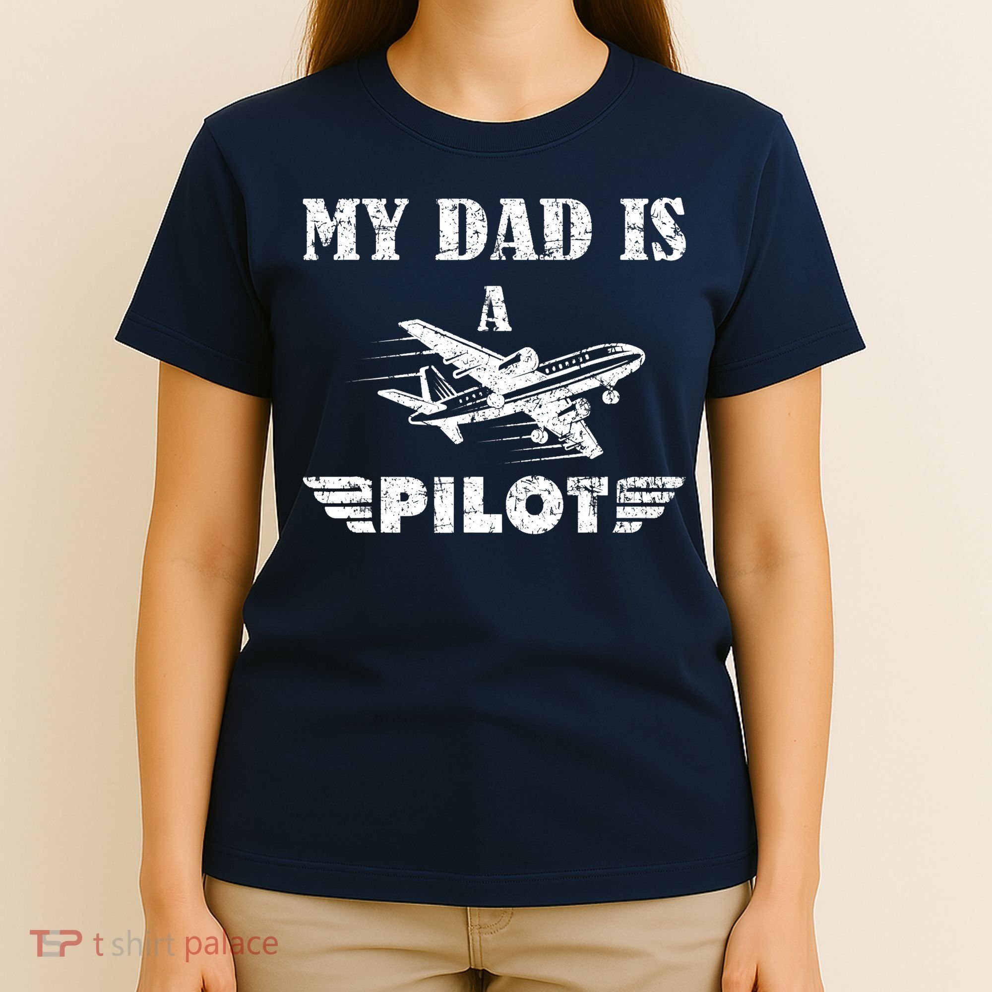 My Dad Is A Pilot Airplane Aviation Pilot's Aeroplane T-Shirt