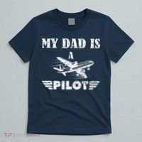 My Dad Is A Pilot Airplane Aviation Pilot's Aeroplane T-Shirt thumb 5