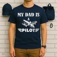 My Dad Is A Pilot Airplane Aviation Pilot's Aeroplane T-Shirt thumb 6