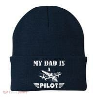 My Dad Is A Pilot Airplane Aviation Pilot's Aeroplane Beanie thumb 0