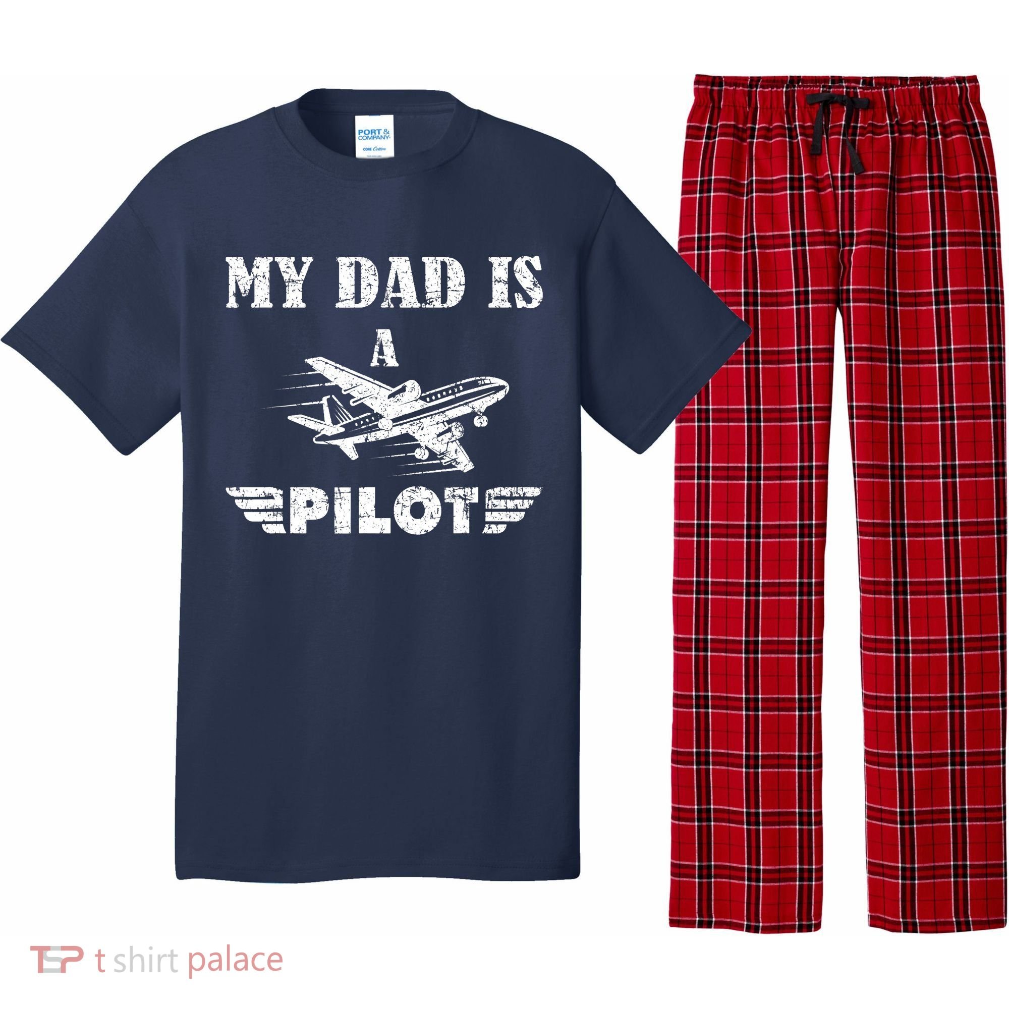 My Dad Is A Pilot Airplane Aviation Pilot's Aeroplane Pajama Set