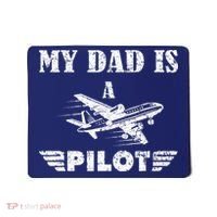 My Dad Is A Pilot Airplane Aviation Pilot's Aeroplane Mousepad thumb 0