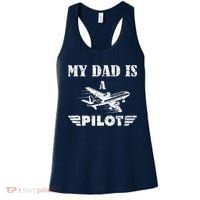 My Dad Is A Pilot Airplane Aviation Pilot's Aeroplane Women's Tank Top thumb 0