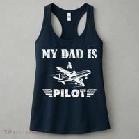 My Dad Is A Pilot Airplane Aviation Pilot's Aeroplane Women's Tank Top thumb 3