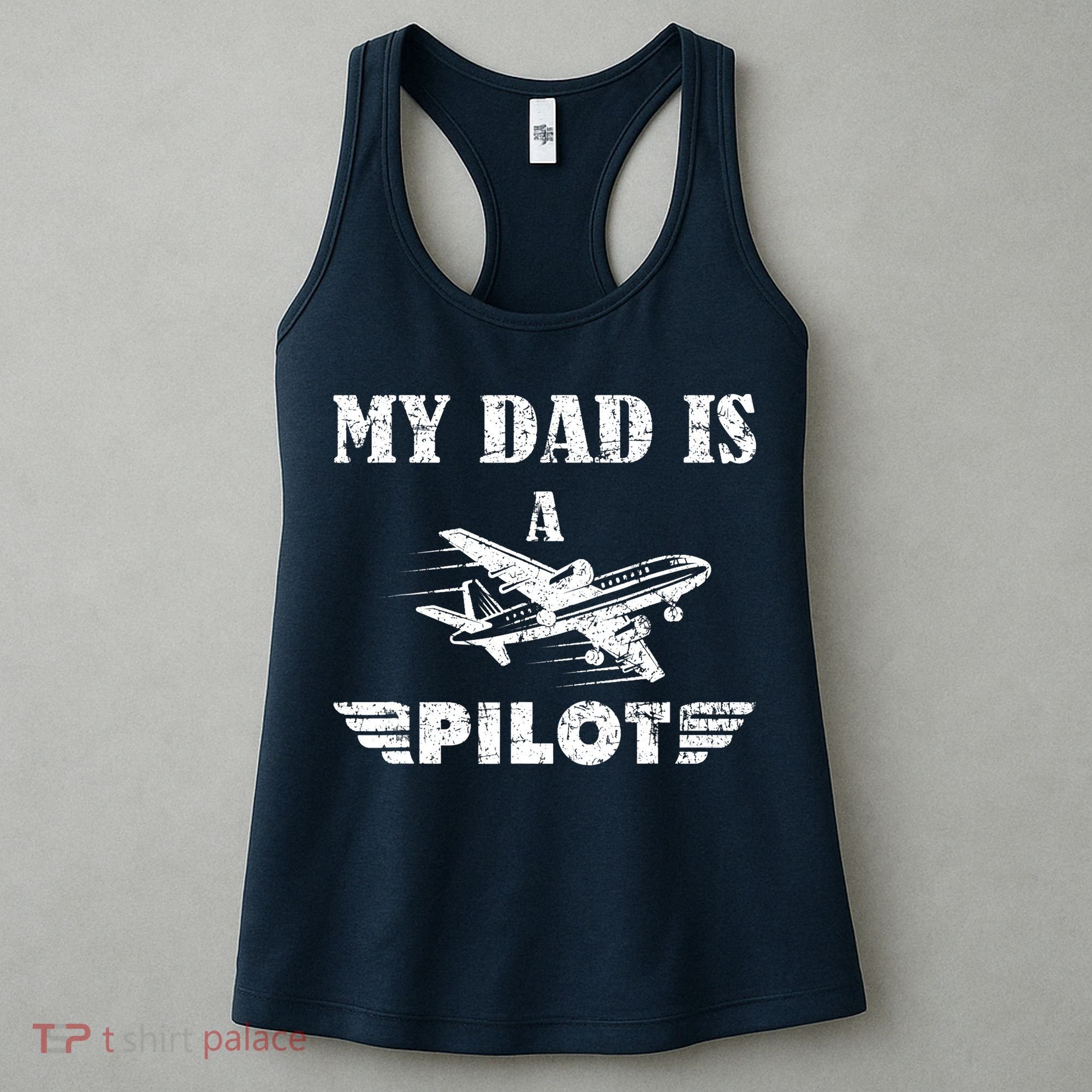 My Dad Is A Pilot Airplane Aviation Pilot's Aeroplane Women's Tank Top