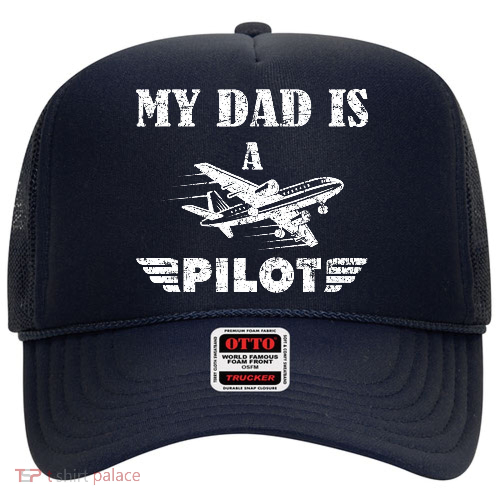 My Dad Is A Pilot Airplane Aviation Pilot's Aeroplane Hat
