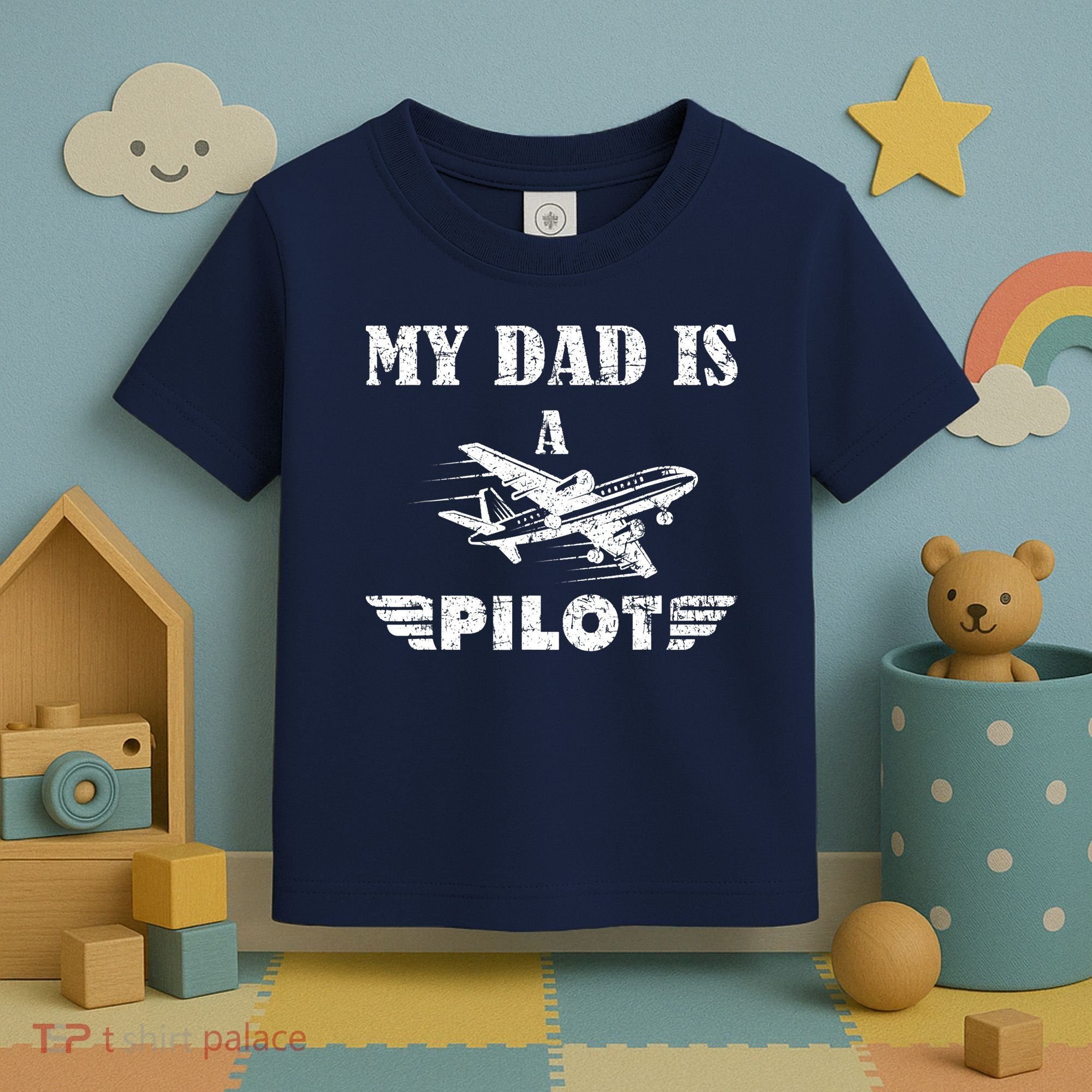 My Dad Is A Pilot Airplane Aviation Pilot's Aeroplane Toddler T-Shirt