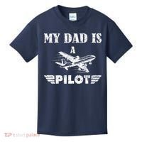 My Dad Is A Pilot Airplane Aviation Pilot's Aeroplane Kids T-Shirt thumb 0