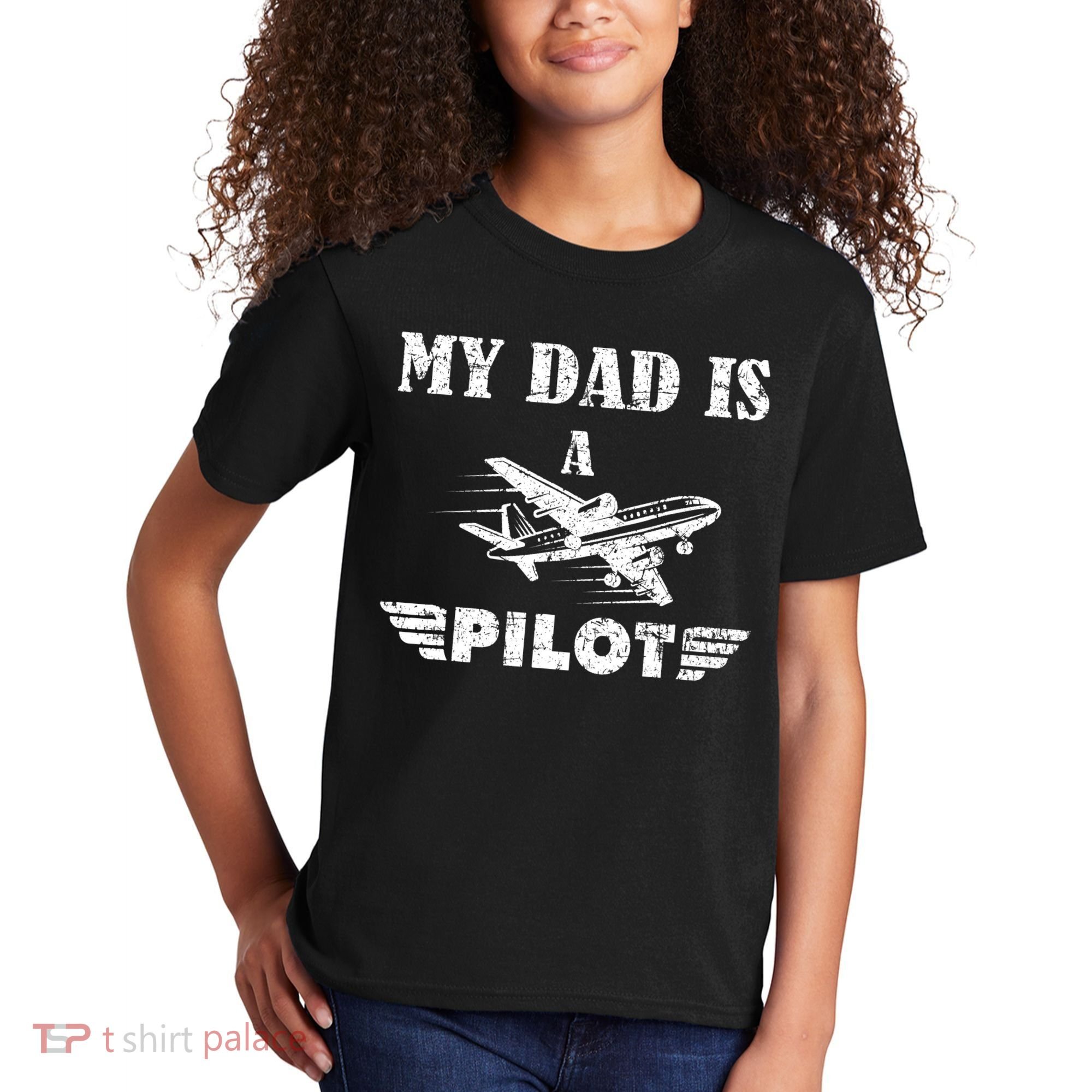 My Dad Is A Pilot Airplane Aviation Pilot's Aeroplane Kids T-Shirt