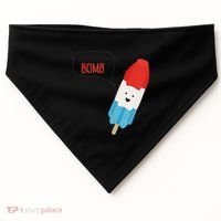 My Dad Is The Bomb Pop Funny Icecream Popsicle Summer USA-Made Doggie Bandana thumb 0