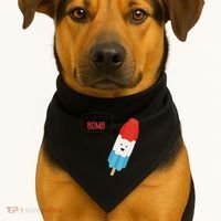 My Dad Is The Bomb Pop Funny Icecream Popsicle Summer USA-Made Doggie Bandana thumb 1