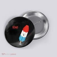 My Dad Is The Bomb Pop Funny Icecream Popsicle Summer Button thumb 0