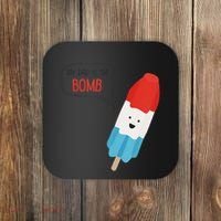 My Dad Is The Bomb Pop Funny Icecream Popsicle Summer Coaster thumb 0