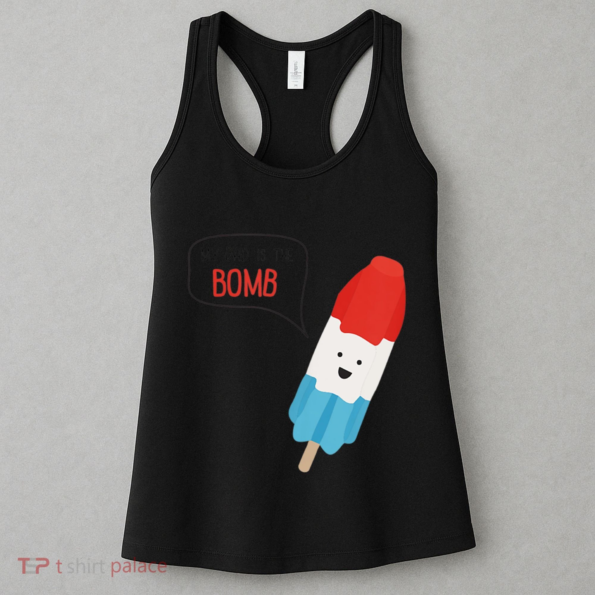 My Dad Is The Bomb Pop Funny Icecream Popsicle Summer Women's Tank Top