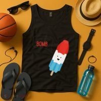 My Dad Is The Bomb Pop Funny Icecream Popsicle Summer Tank Top thumb 4