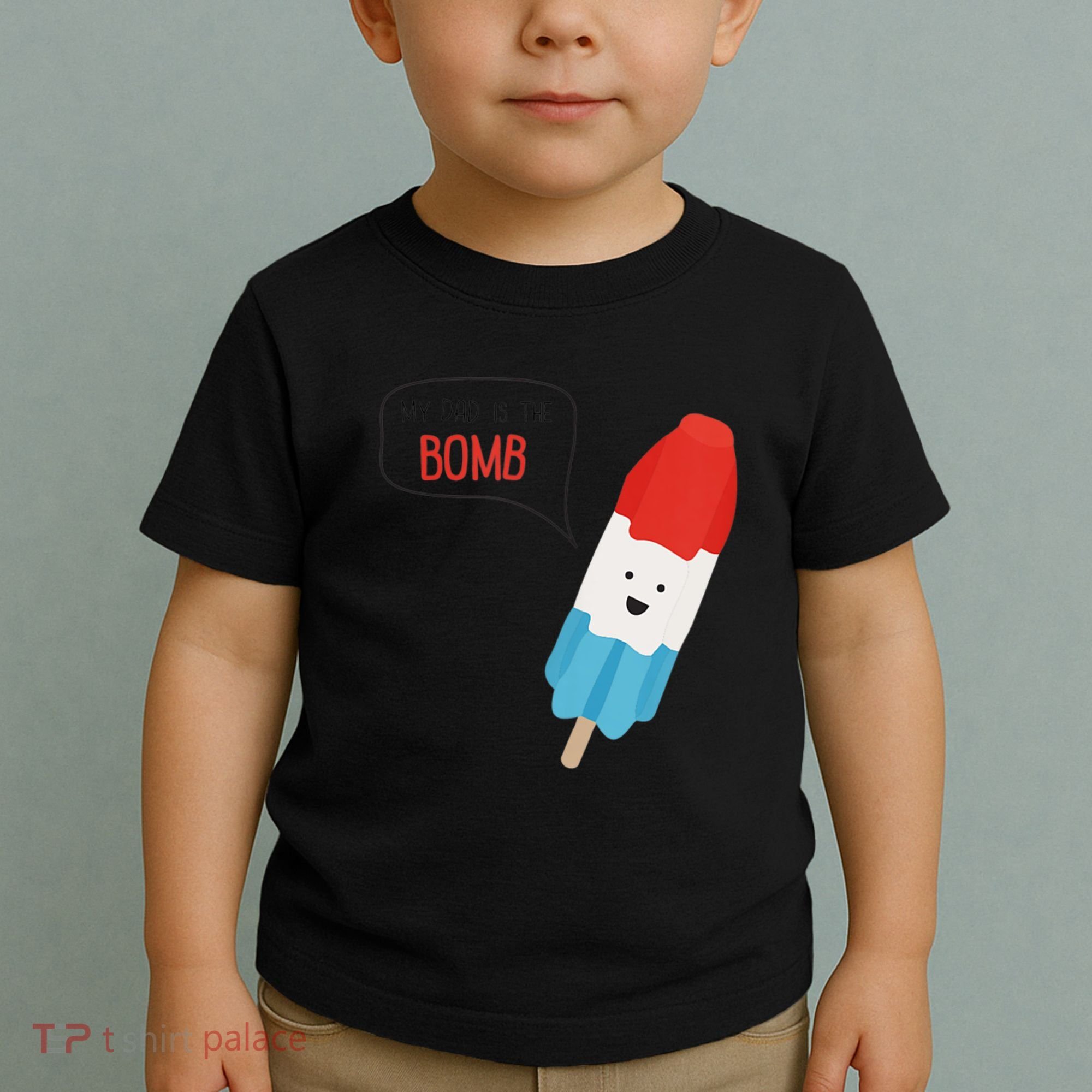 My Dad Is The Bomb Pop Funny Icecream Popsicle Summer Toddler T-Shirt