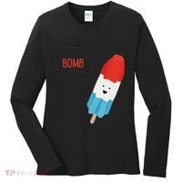 My Dad Is The Bomb Pop Funny Icecream Popsicle Summer Women's Long Sleeve Shirt thumb 0