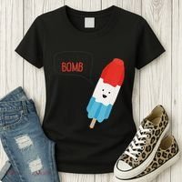 My Dad Is The Bomb Pop Funny Icecream Popsicle Summer Women's T-Shirt thumb 3
