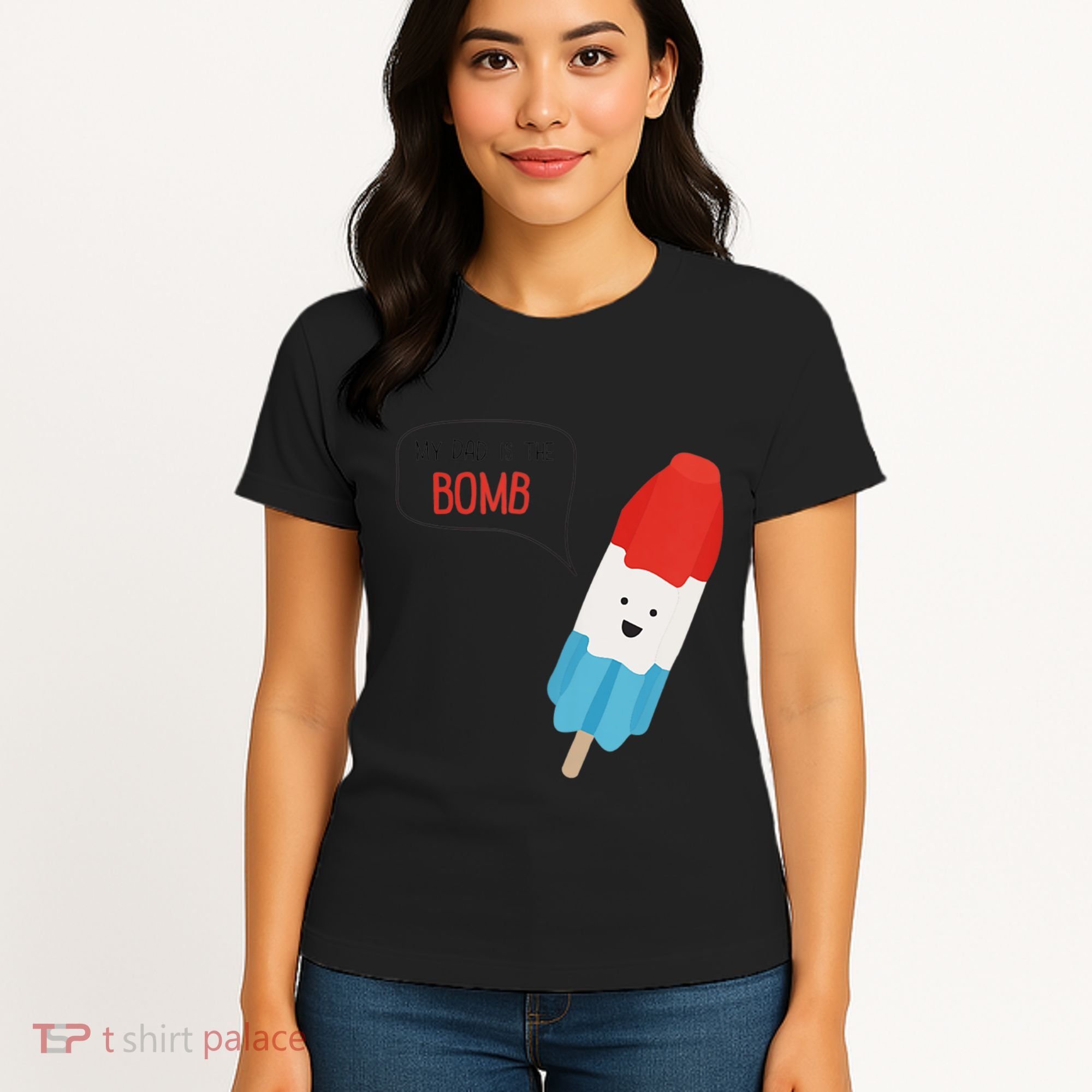 My Dad Is The Bomb Pop Funny Icecream Popsicle Summer Women's T-Shirt