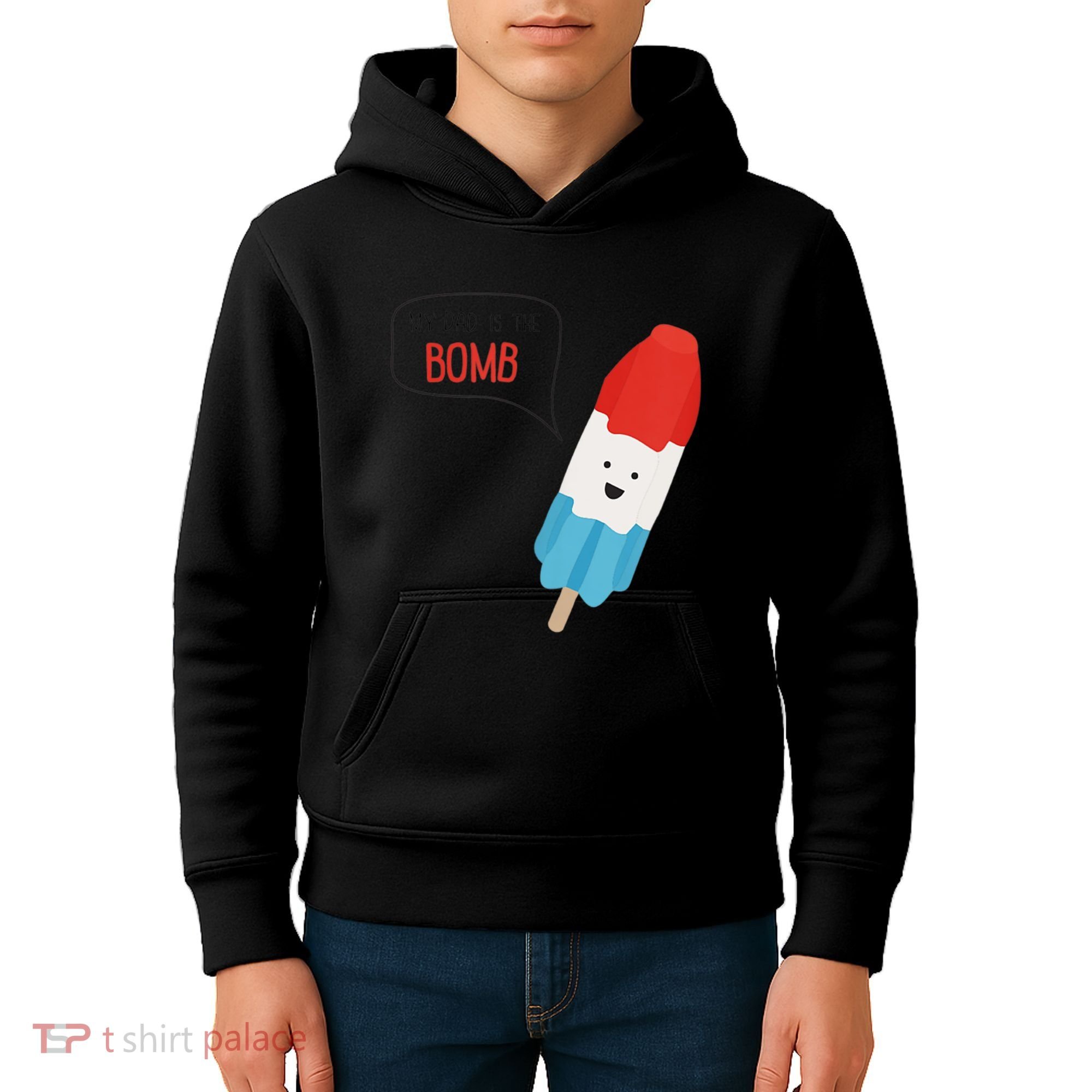 My Dad Is The Bomb Pop Funny Icecream Popsicle Summer Kids Hoodie