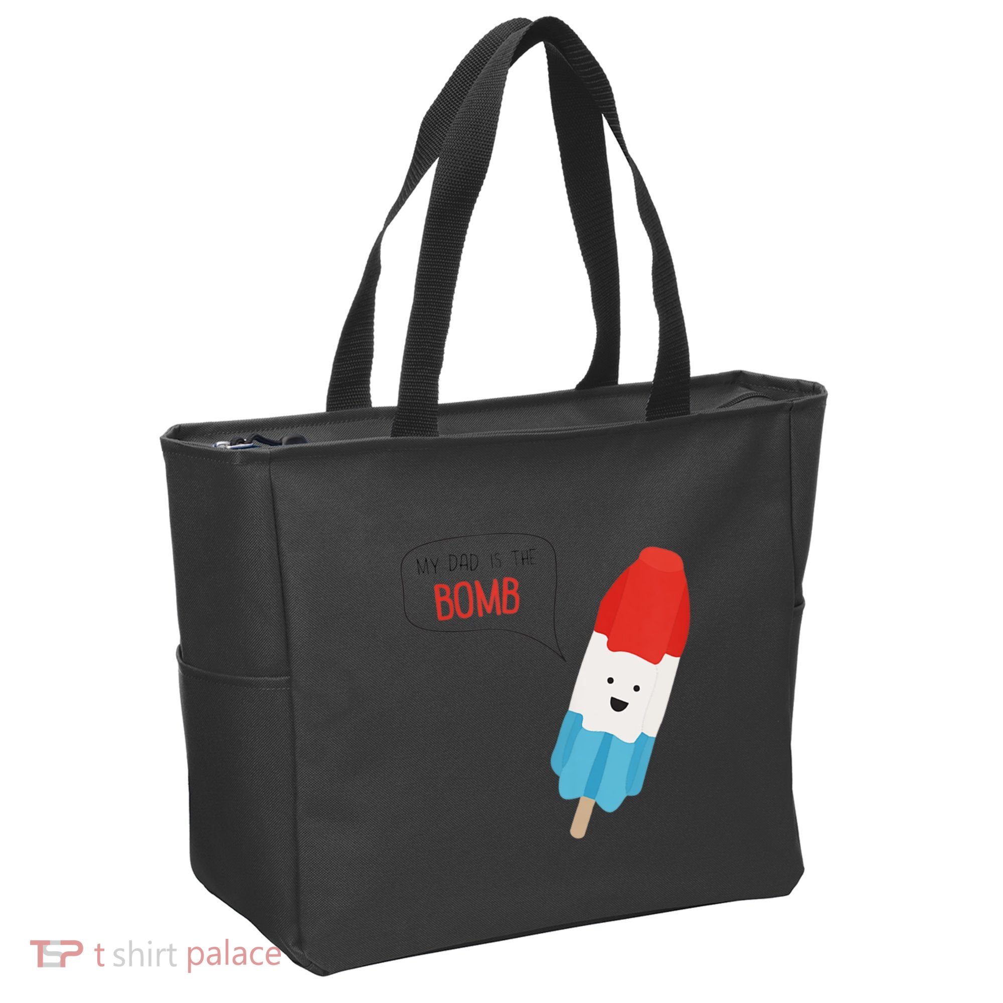 My Dad Is The Bomb Pop Funny Icecream Popsicle Summer Tote Bag