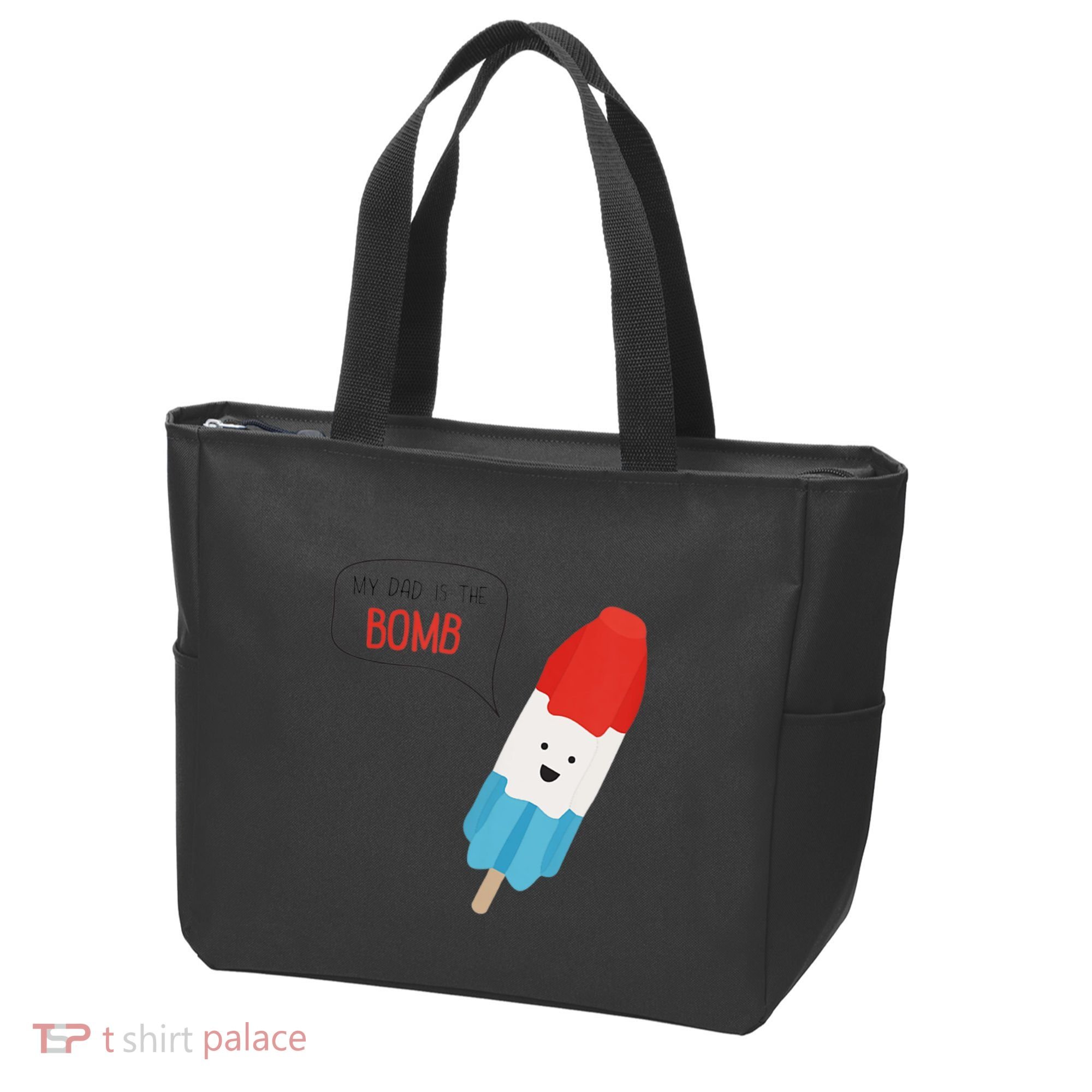 My Dad Is The Bomb Pop Funny Icecream Popsicle Summer Tote Bag