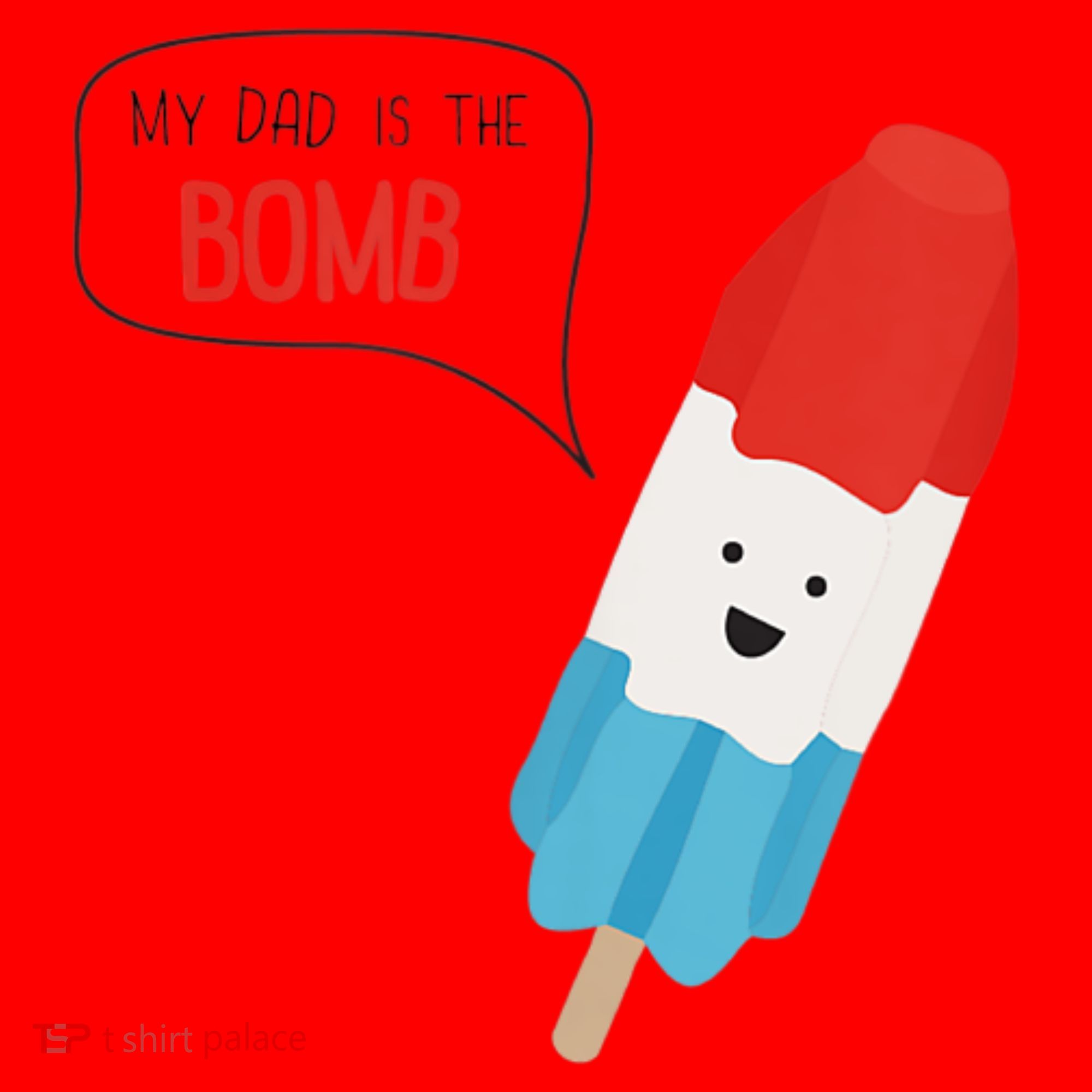 My Dad Is The Bomb Pop Funny Icecream Popsicle Summer Santa Hat