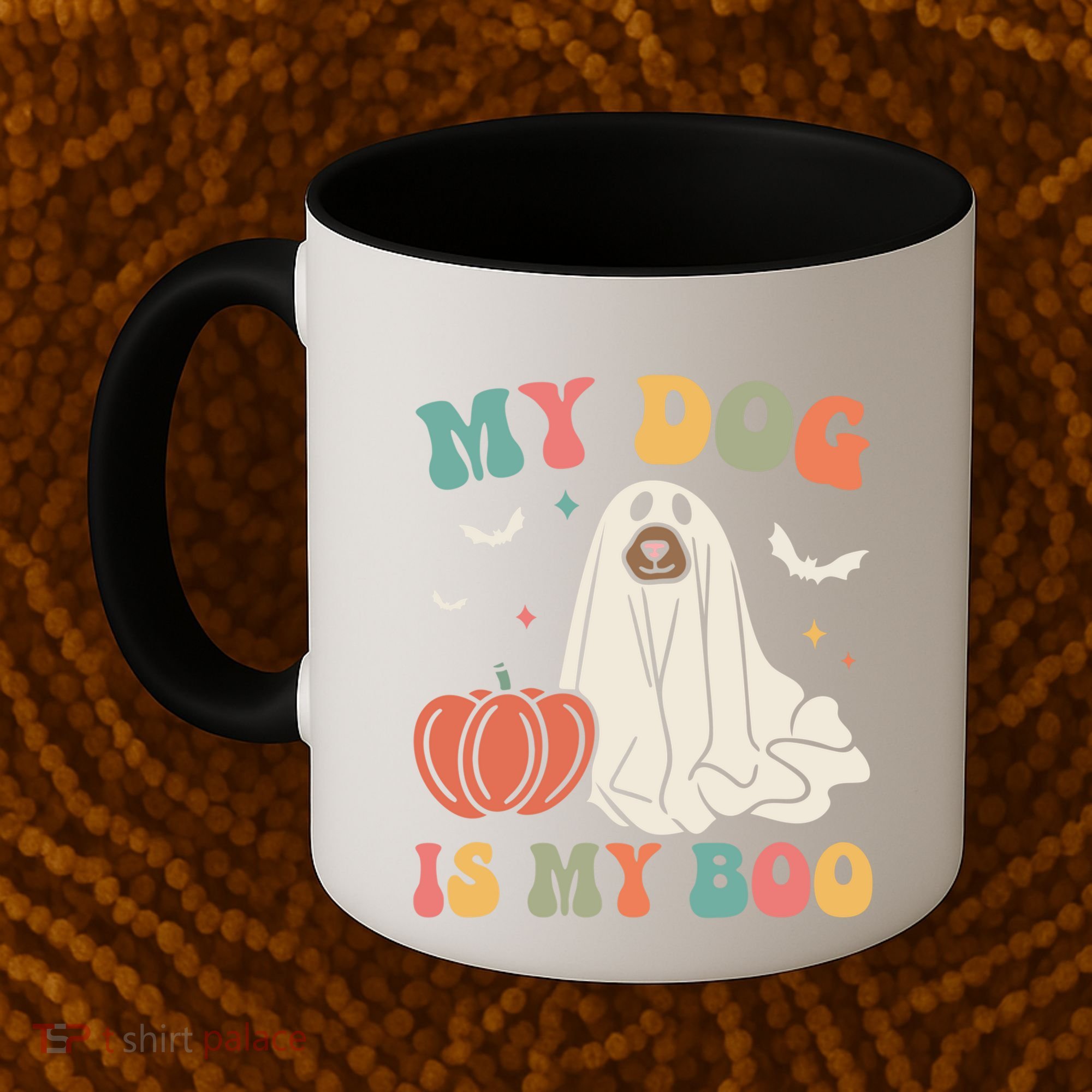 My Dog Is My Boo Funny Halloween Dog Lover Spooky Dog Mom Gift Coffee Mug