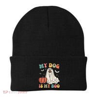 My Dog Is My Boo Funny Halloween Dog Lover Spooky Dog Mom Gift Beanie thumb 0