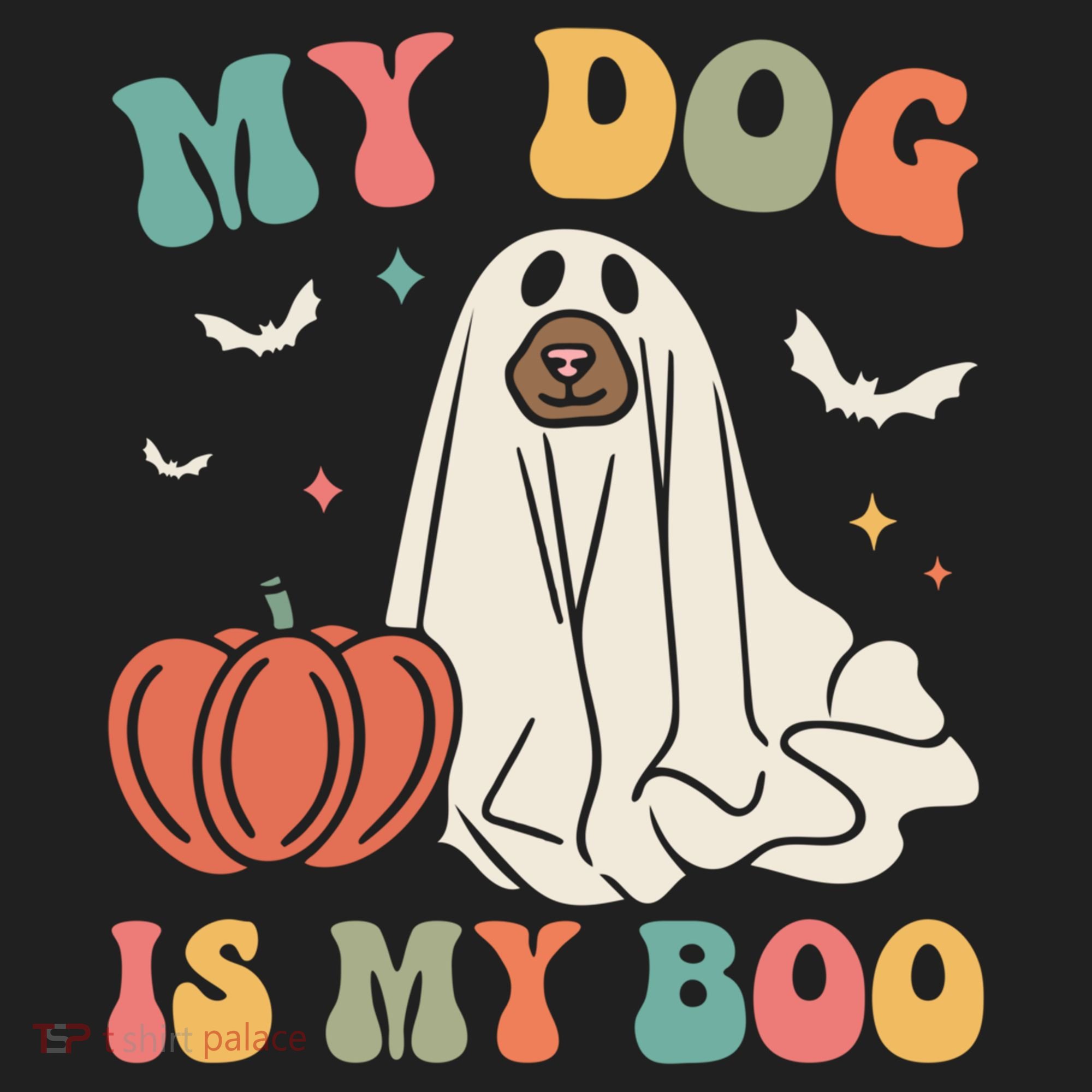 My Dog Is My Boo Funny Halloween Dog Lover Spooky Dog Mom Gift Beanie
