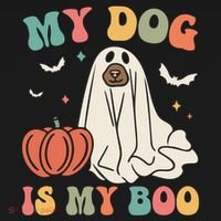 My Dog Is My Boo Funny Halloween Dog Lover Spooky Dog Mom Gift Pajama Set thumb 2