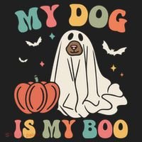 My Dog Is My Boo Funny Halloween Dog Lover Spooky Dog Mom Gift Hat thumb 2